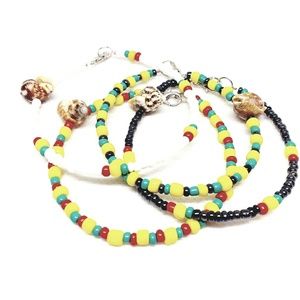 Jamaican Rasta Design Beaded Jewelry Bracelets